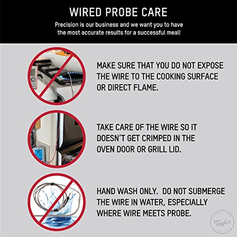 Taylor Precision Products Programmable with Timer Instant Read Wired Probe