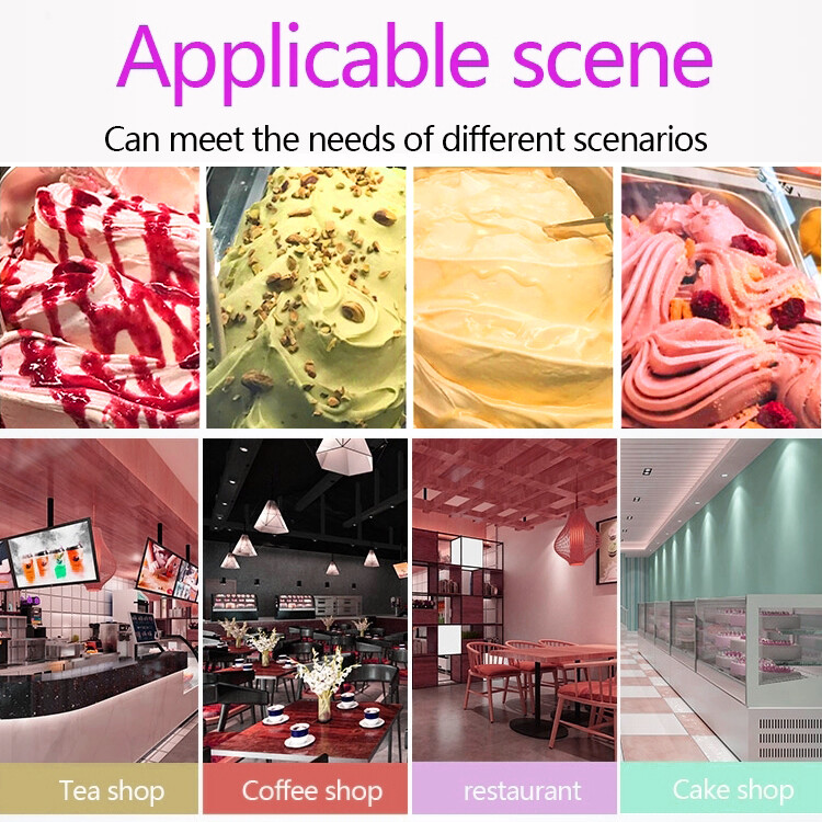 Kolice Commercial heavy duty ETL CE 45-55L/Hour hard served ice cream machine