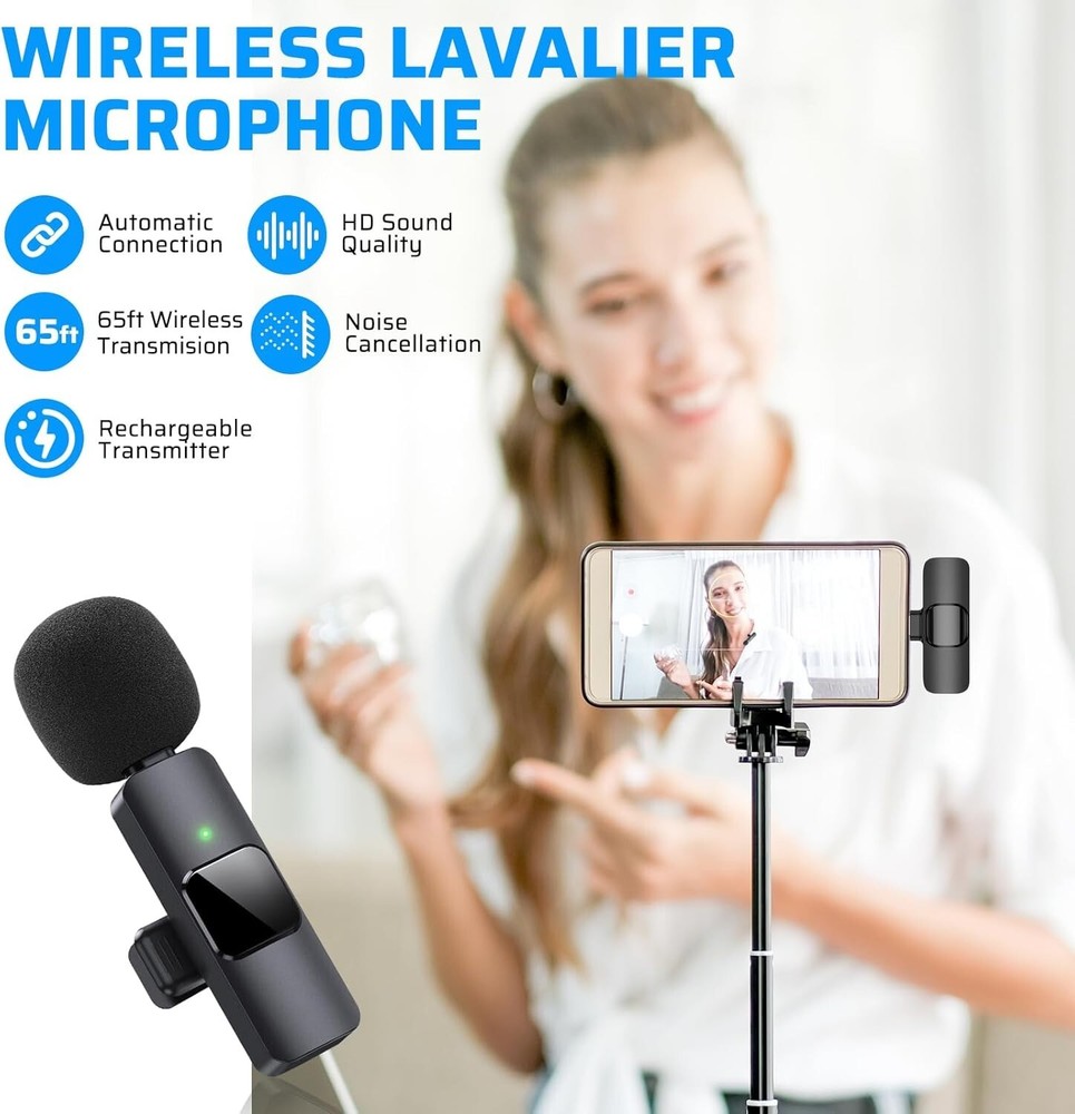 Microfono mini inalambrico de para celular iPhone solapa 2 mic