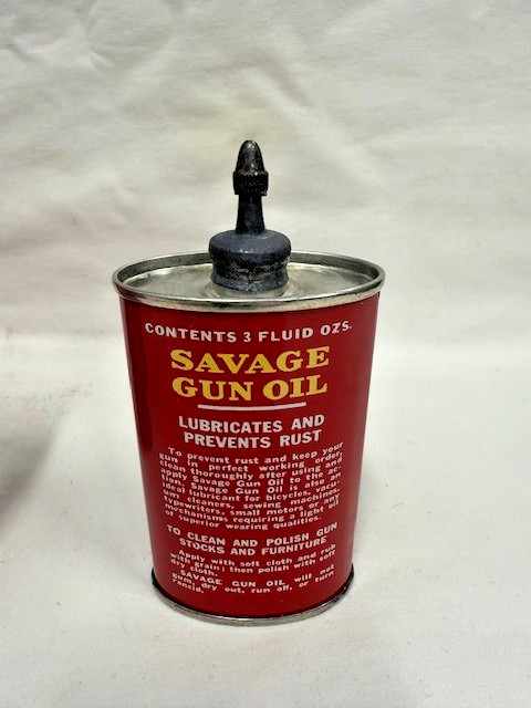 Savage Arms Gun Cleaning Kit Oil Tin RustVeto Gun Grease Solvent 3pk Vintage LOT