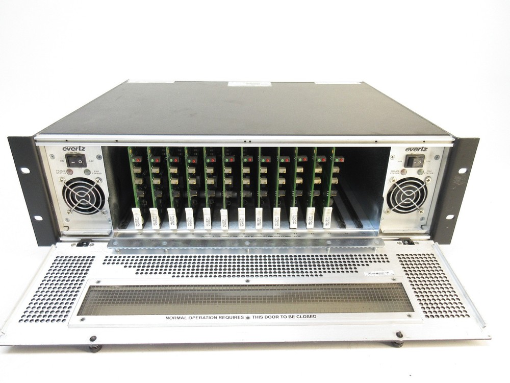 Evertz 7700FR-C 3RU Multiframe Mainframe - Includes 2x Power Supplies - No Cards