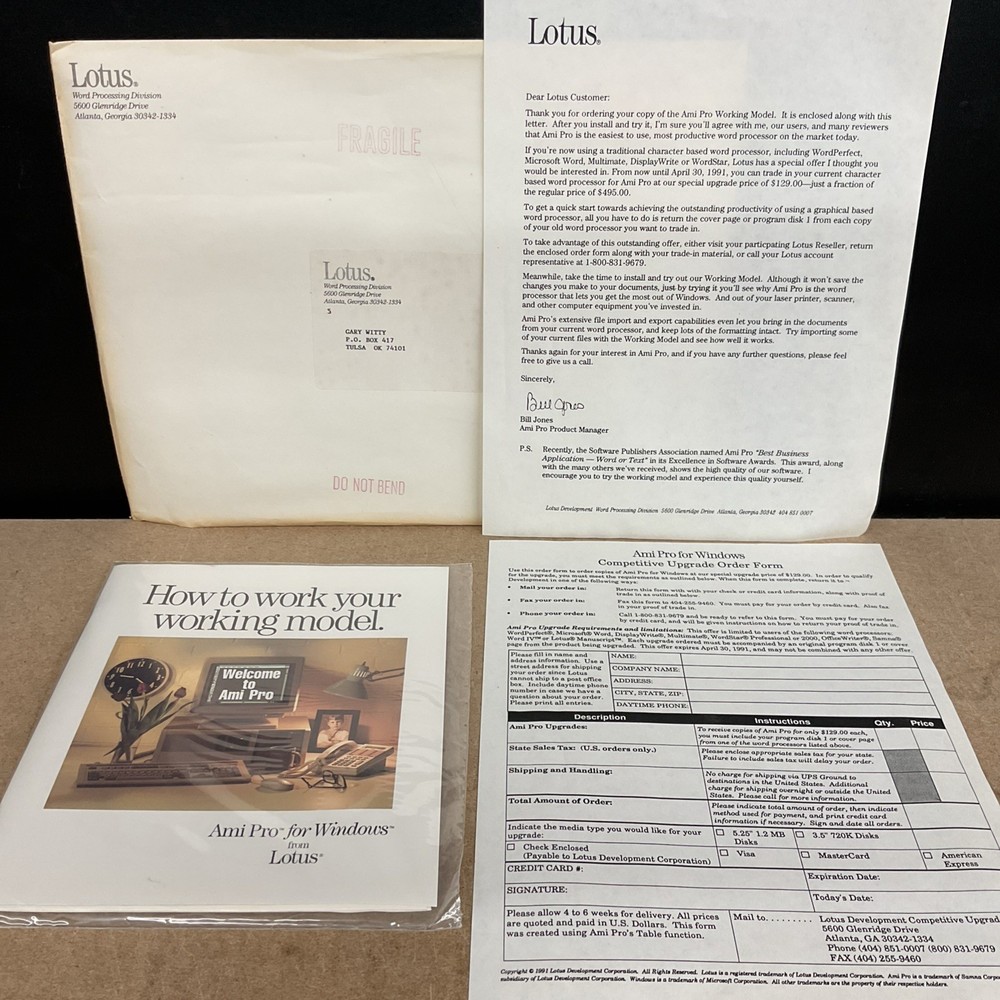 Lotus Word Processing Division Ami Pro For Windows Vintage Computing