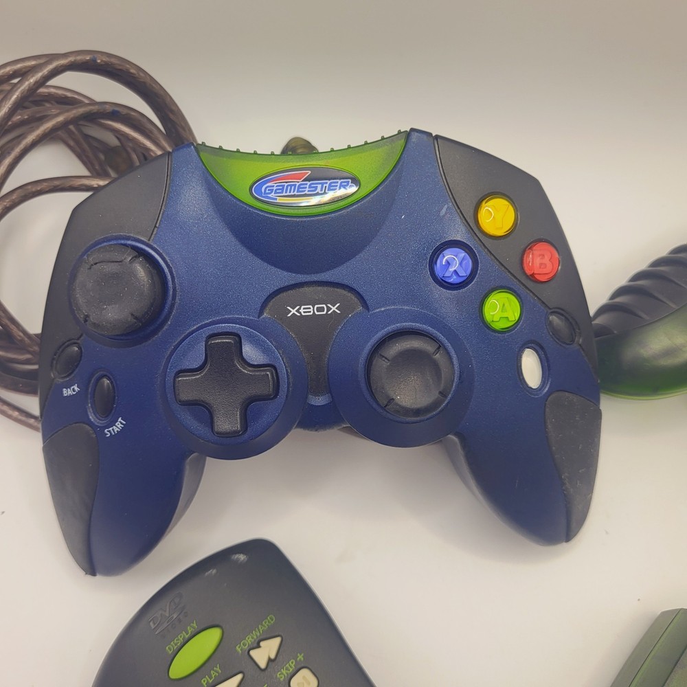 Original Xbox Controller Bundle 2 Controllers DVD Remote + 11 Games Lot Tested