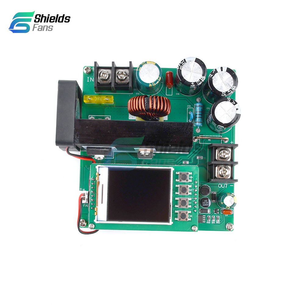 DC9V~60V 900W 15A CNC LCD Display Constant Current Voltage DC Boost Module