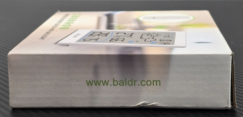 BALDR Black Wireless Weather Station With Backlight White *Open Box