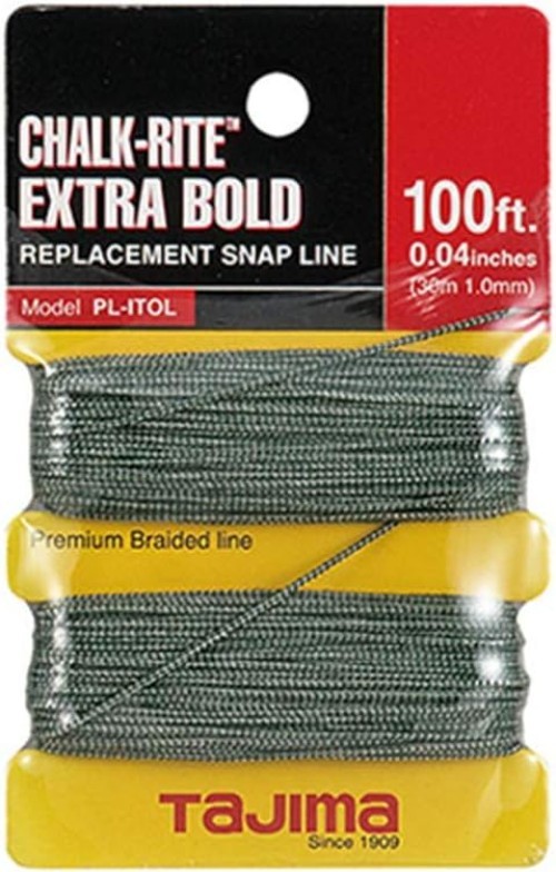 Replacement Snap-Line - 1.0 mm x 100 ft Chalk-Rite Braided String for Extra-B...
