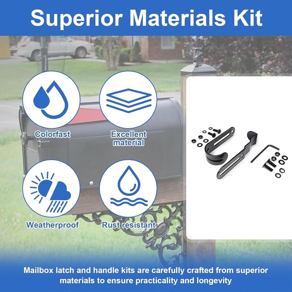 Mailbox Latch Handle Kit - Durable Replacement Set for Easy Mailbox Repair