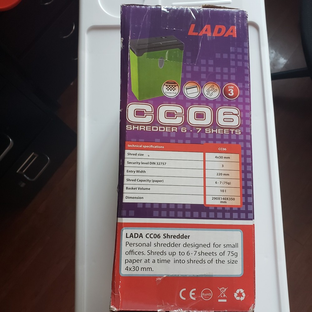 Shredder Lada CC60 Cross Cut DIN 3 6-7 Sheets