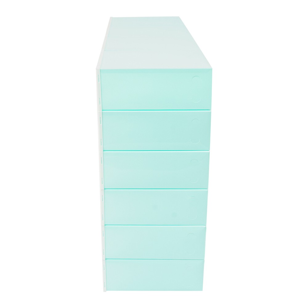 24PCS Stackable Shoe Storage Organizer Boxes with Clear Doors, 33×23×14 cm