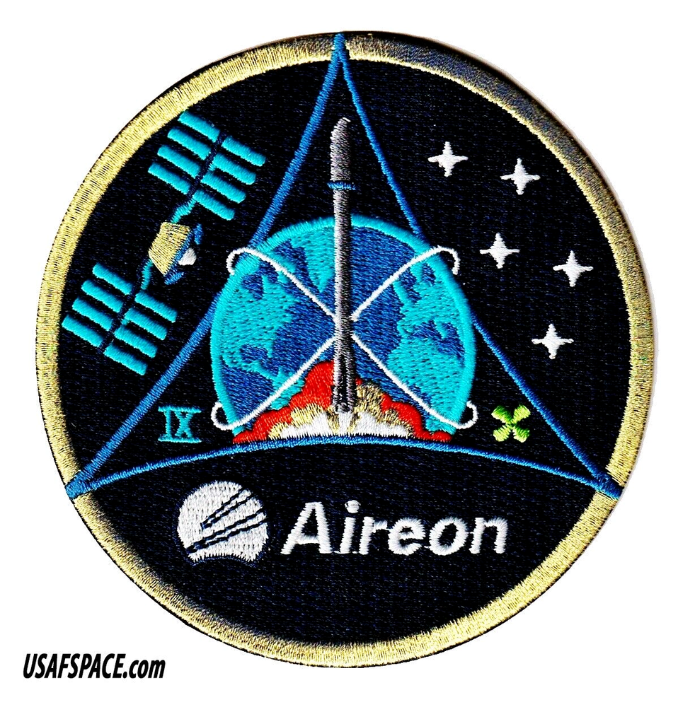 Authentic Aireon Flight 9 - Iridium-9 - SPACEX Falcon-9 Launch- USSF-VSFB- PATCH