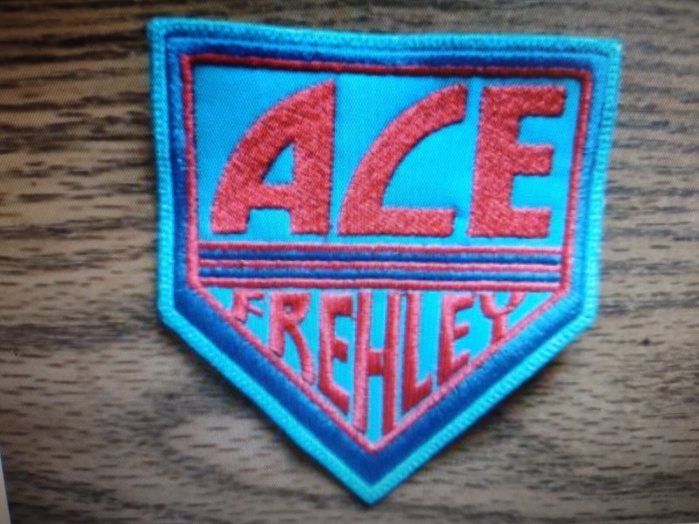 ACE FREHLEY,SEW ON BLUE ANS RED EMBROIDERED PATCH