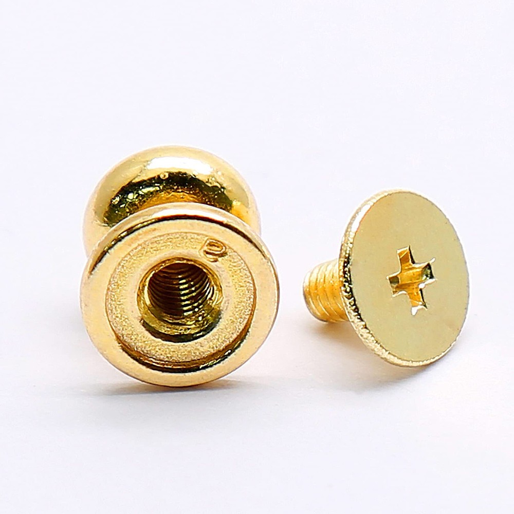 36 Sets Chicago Round Head Button Phillips Screw Stud Rivet for DIY Craft