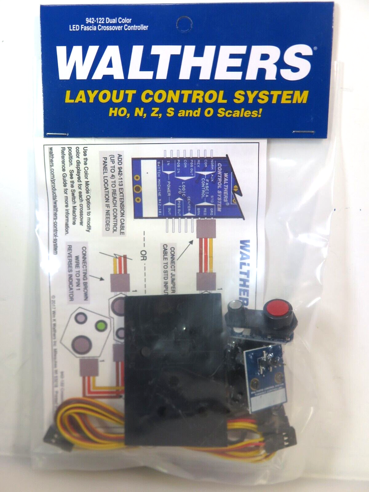 Walthers Layout Control System 942-122 2 Color LED Fascia Crossover Controller