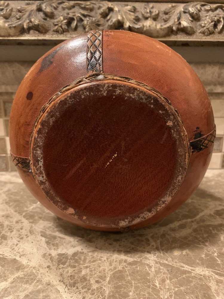 Italian leather wrapped decanter