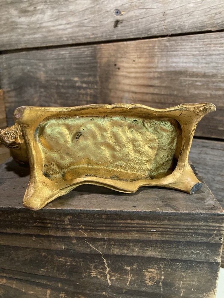 Victorian Cherub Brass Clock Holder Round Face
