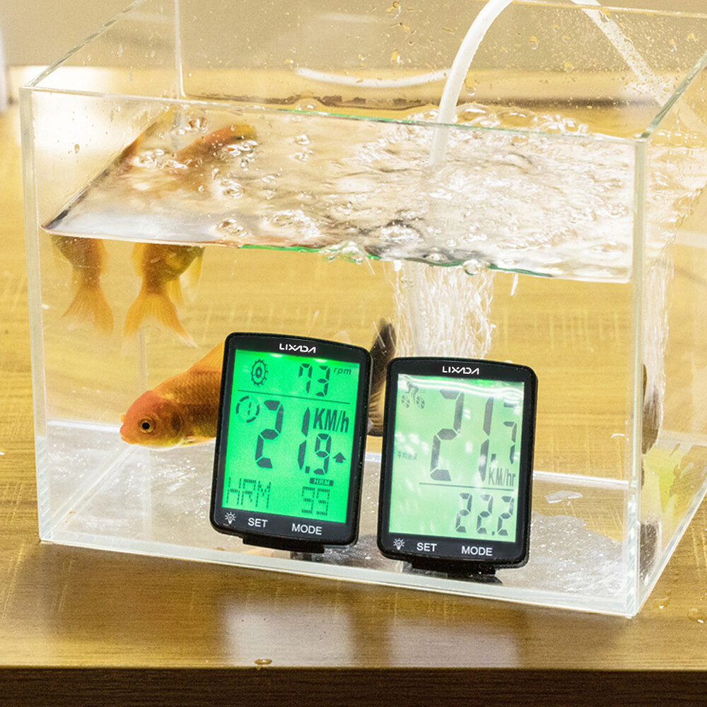 LIXADA Wireless Bike Computer Multi Functional LCD Screen MTB Bicycle Computer