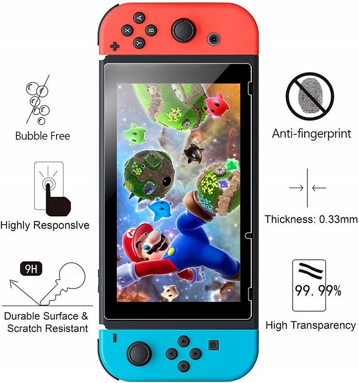 Premium Nintendo Switch,Switch Lite Tempered Glass Screen Protector 9H Hardness