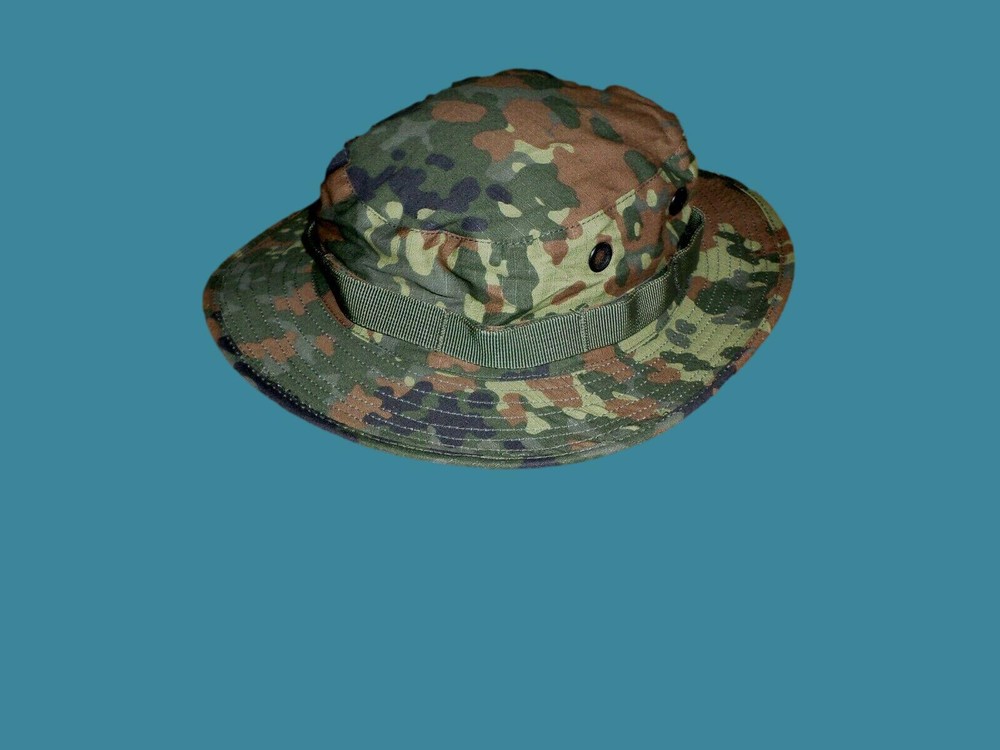 NEW GERMAN FLECKTARN CAMOUFLAGE PATTERN BOONIE HAT 100% RIP-STOP