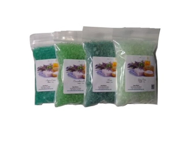Bath Salts Sampler Pack - Summer Scents | Sea Salt | Epsom Salt
