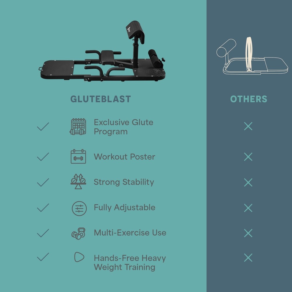 Hip Thrust Machine – Adjustable Glutes Workout Equipment for Home - GluteBlast..