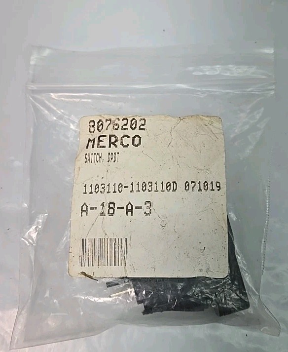 MERCO 8076202 Switch, DPDT, Lighted, Original, OEM