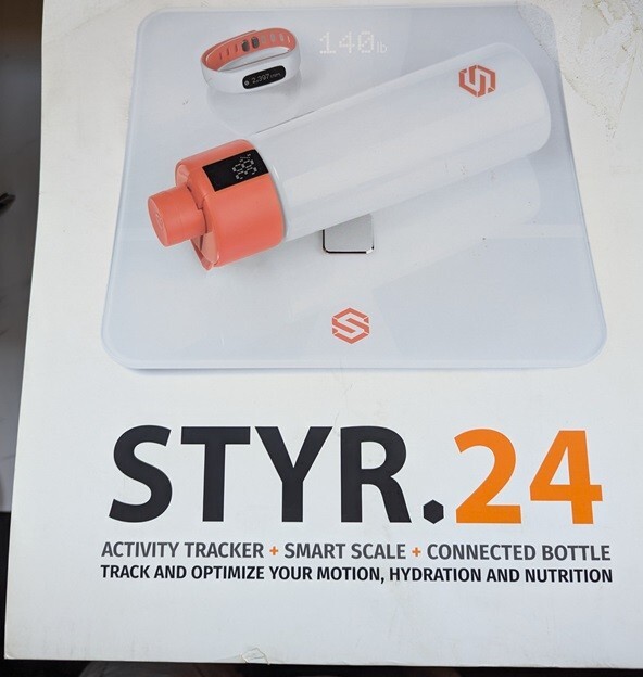 STYR.24 Activity Tracker WATCH Smart SCALE Connected BOTTLE - New SEALED