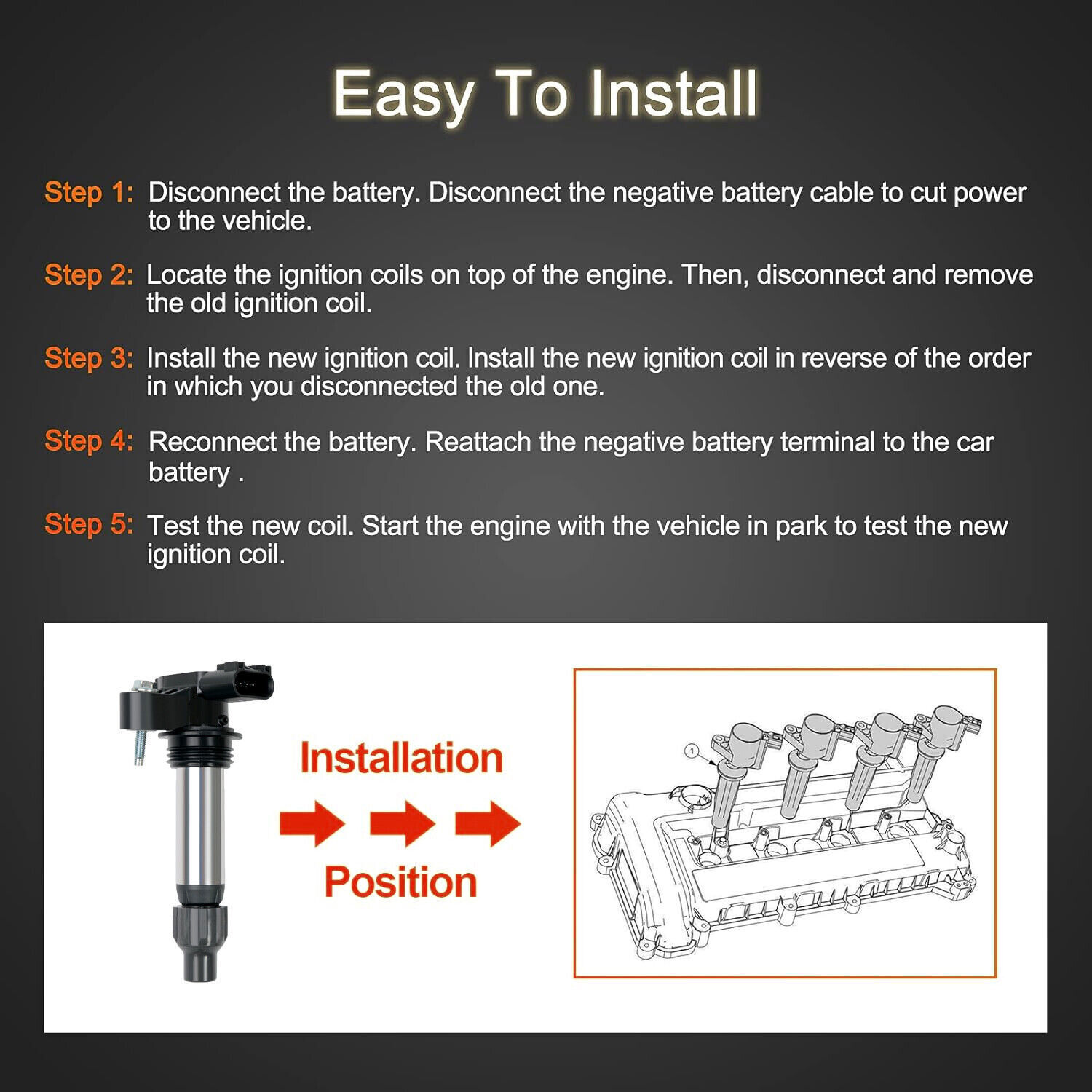 6X Ignition Coil + Iridium Spark Plug OEM Set For Cadillac GMC Chevy Buick UF569