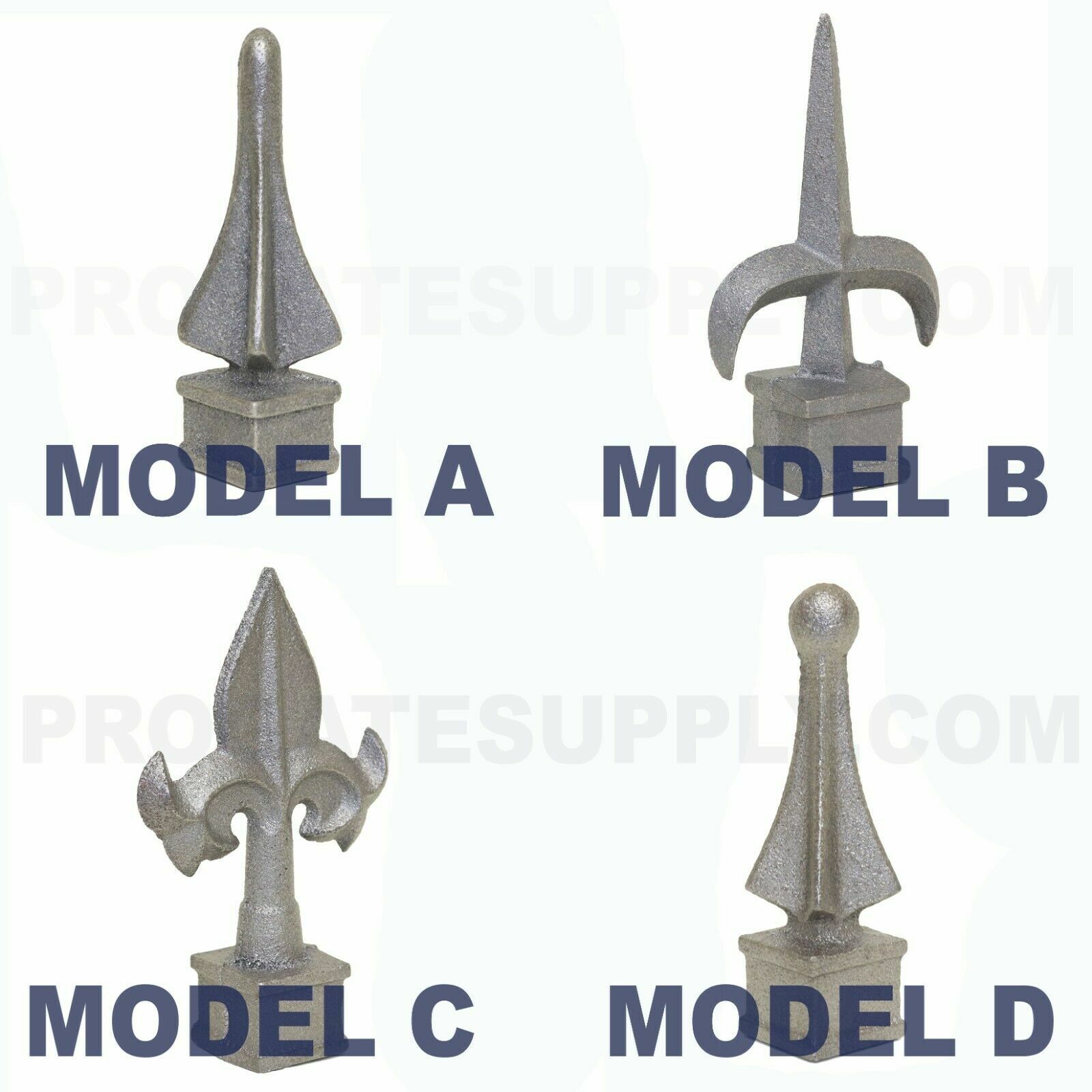 5/8" Cast Iron Spear Finial Spire Ornamental Fence Topper Wrought Iron BOX qty