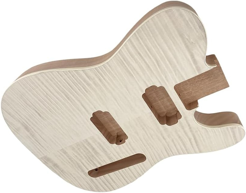 HH Mahogany Wood Guitar Body with Tiger Maple Top Fit Telecaster Tele