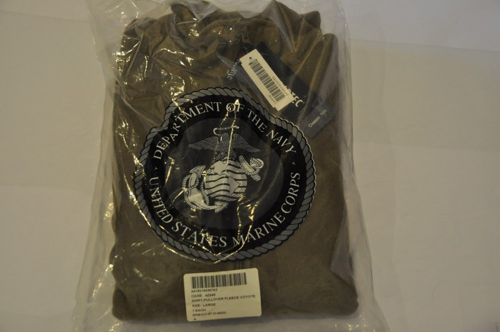 USMC Coyote Fleece Pullover Polartec Size: Large