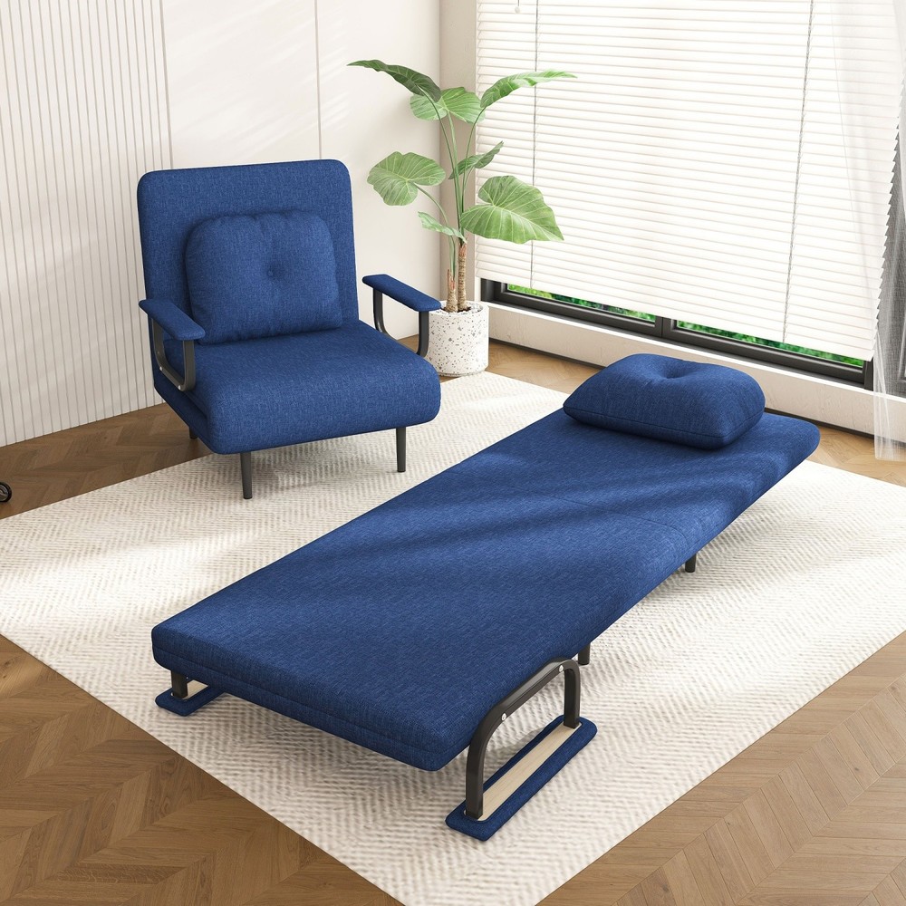 Convertible Sofa Bed Folding Sofa Chair with Adjustable Backrest for Small Space