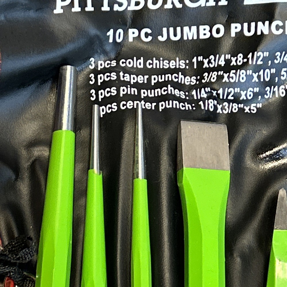 Pittsburgh Pro 10 Piece Jumbo Punch & Cold Chisel Set - 66214