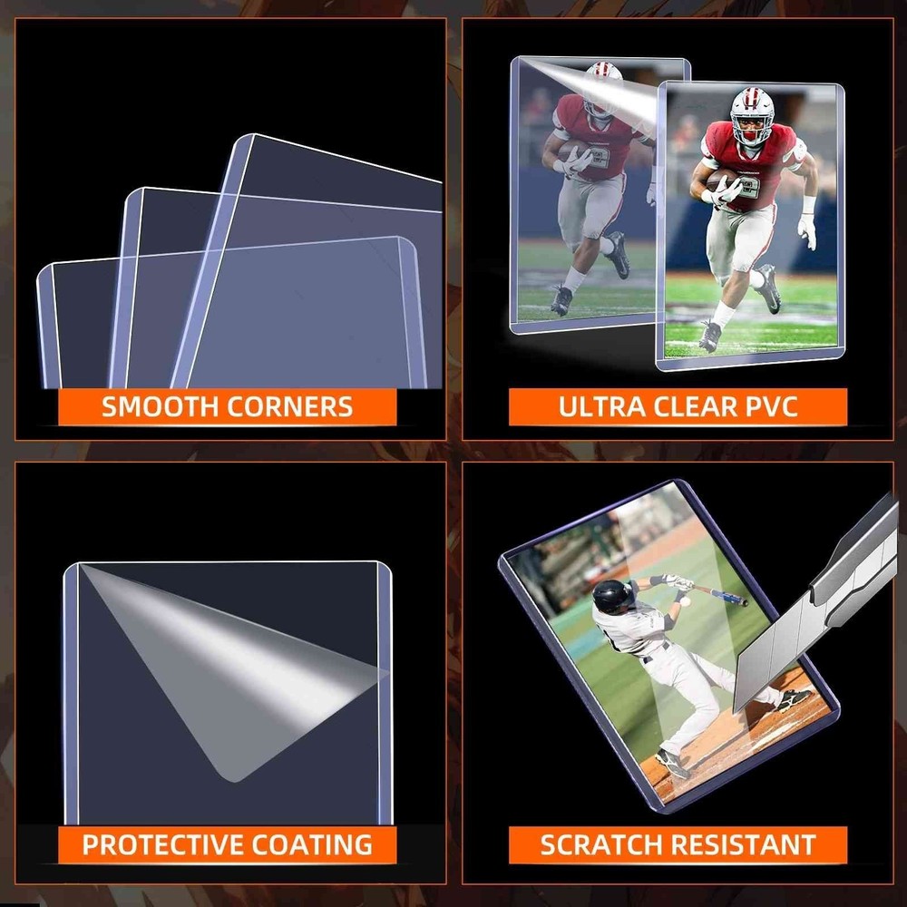 2026 Version 100ct 3x4 Laminated Toploaders & 100 Sleeves For 35pt Trading Cards