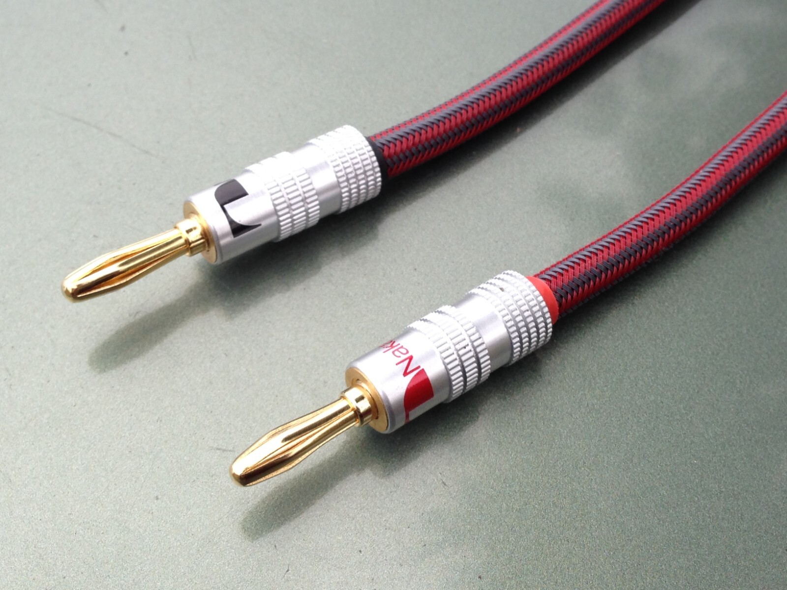 Pair Mogami Audiophile Bi Wire Speaker Jumper Cable Spade to Banana