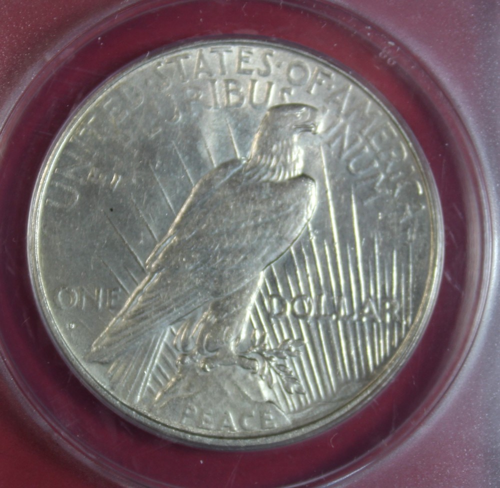 1934-D PEACE DOLLAR ANACS AU55