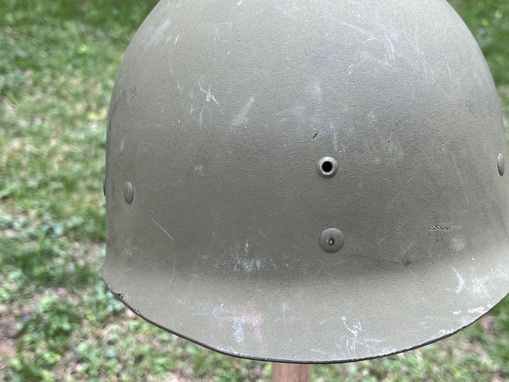 WW2 M1 Helmet Front Seam