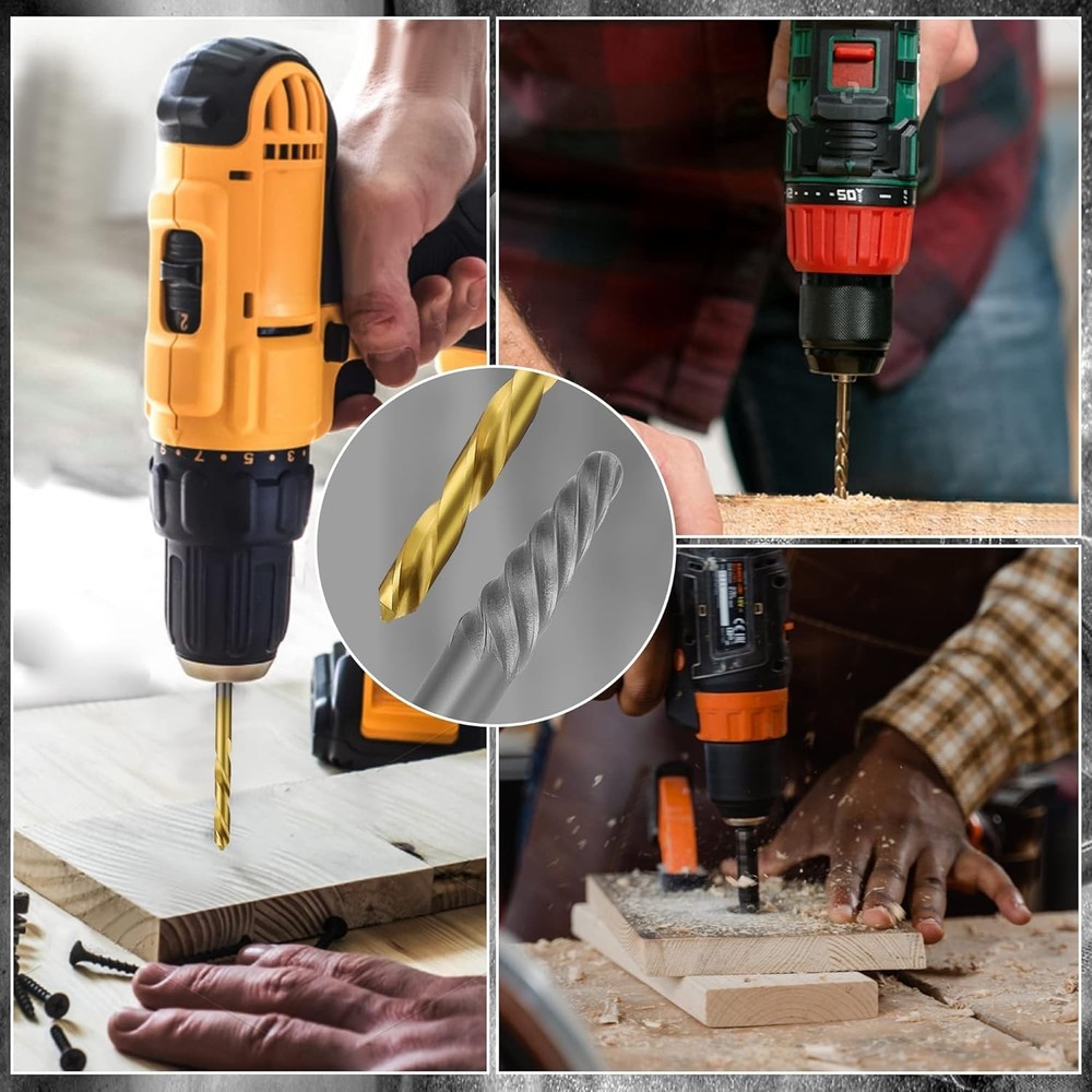 14-Piece Left Hand Drill Bit Set for Effortless Broken Bolt Extraction