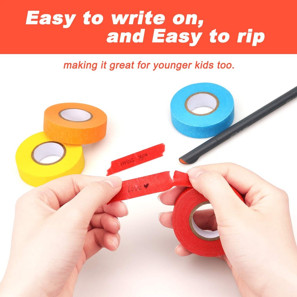 Decorative Painters Tape - 8 Color Variety for Creative Projects & Coding