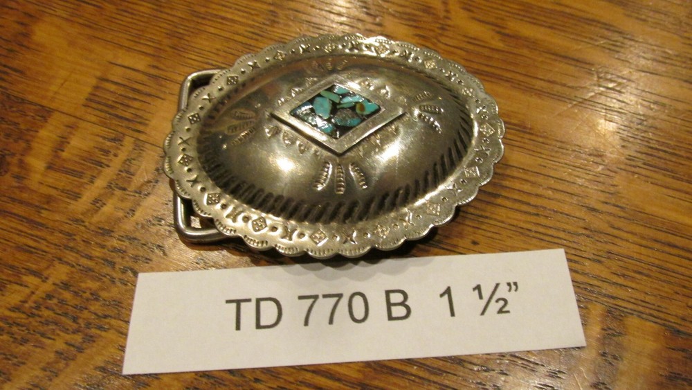 TRINITY CONCHO BUCKLES solid brass, nickel silver, copper VINTAGE new ! LEATHER