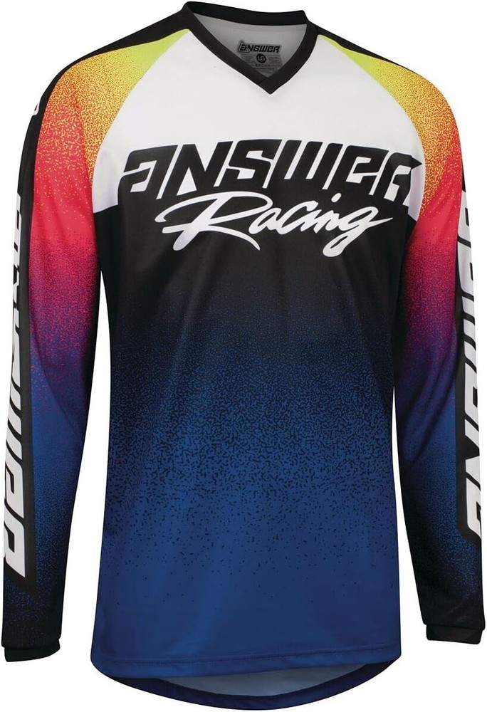 NEW ANSWER Syncron Prism Jersey - Reflex/Pink/Hyper Acid - Large - MOTORCYCLE