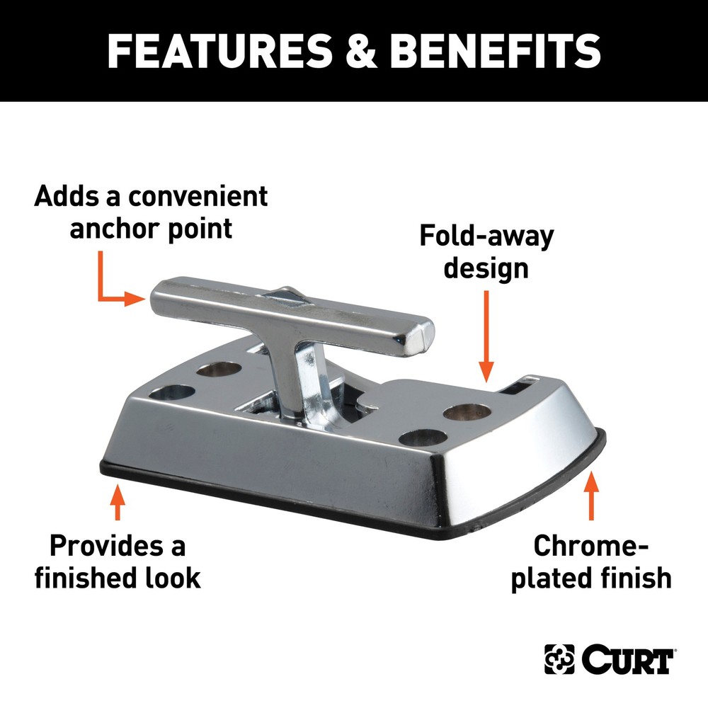Curt-Fold-Away Rope Hook (1,200 lbs, Packaged)