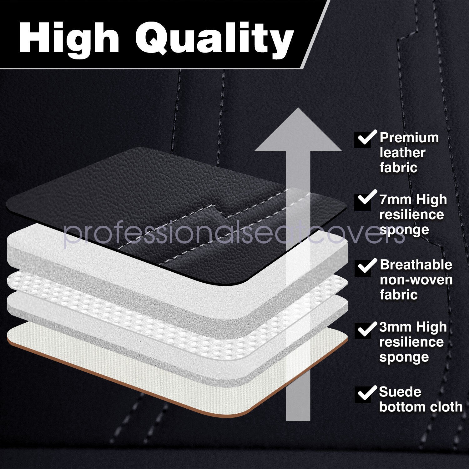 For Lexus Leather Car Seat Covers 5-Seats Front Rear Full Set Protectors Pad Tan