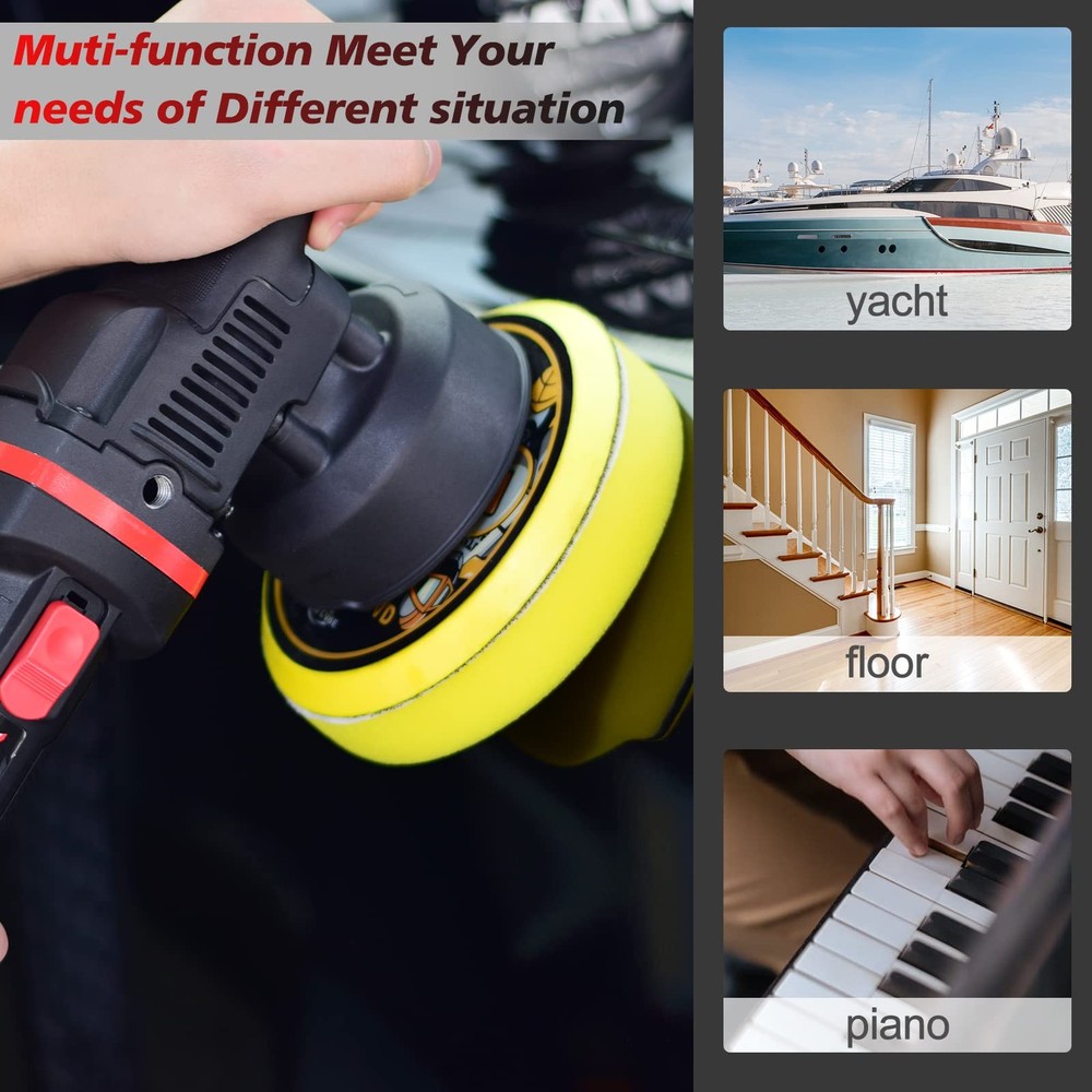 Car Buffer Polisher,6 inch Dual Action Polisher,Random Buffer Polisher kit with