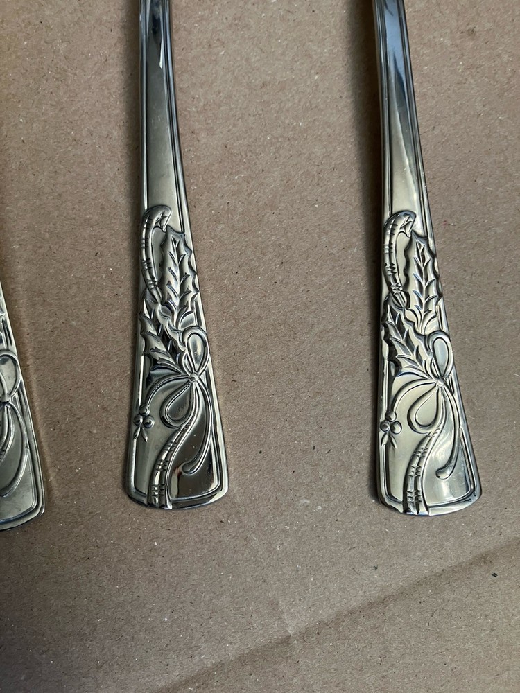 4 Pcs Lenox Holiday Dimensions Stainless Steel Flatware Serving Set