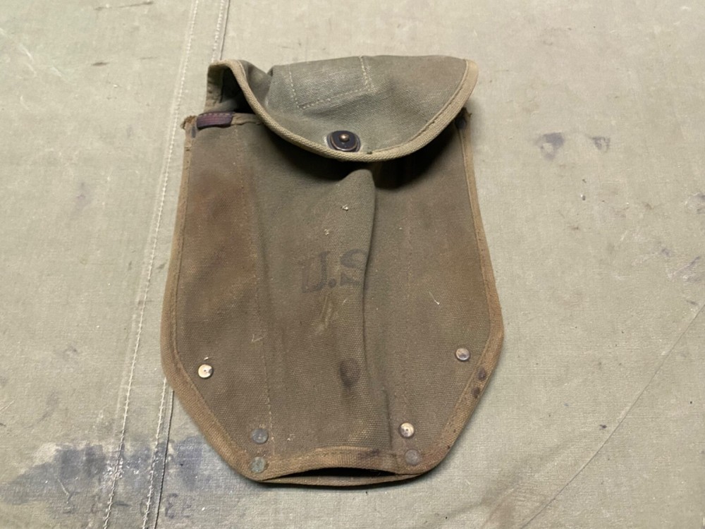 ORIGINAL WWII US ARMY M1943 M43 COMBAT FIELD SHOVEL CARRIER COVER-TRANSITIONAL