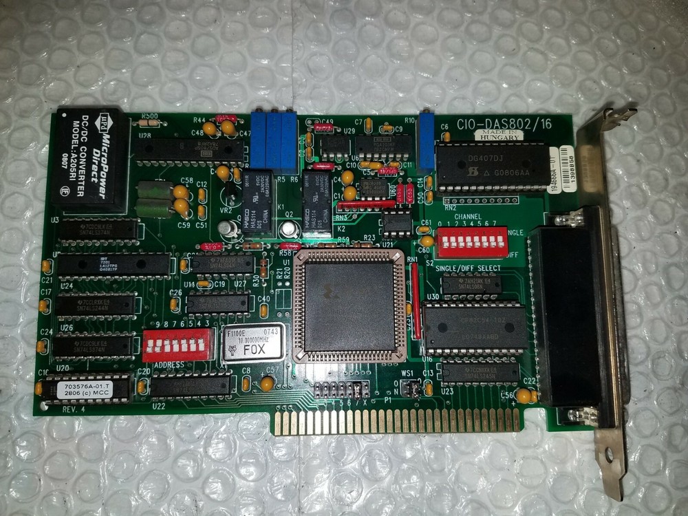 CIO-DAS802/16 ISA Analog/Digital Data Acquisition Board