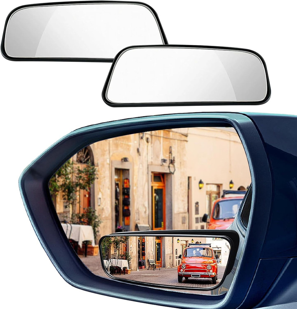 2PCS Blind Spot Mirror, HD Convex Wide Angle Looking Glass, Rectangular Wide Ang