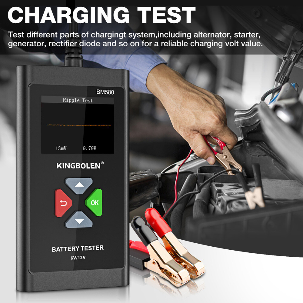 Battery Tester 12V Car Load Analyzer Charging Cranking Test Scan Tool 2000CCA