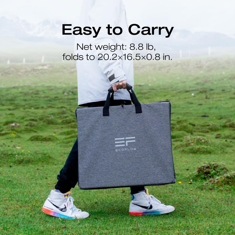 EcoFlow 110W Portable Solar Panel Foldable with Carry Case Certified Refurbished