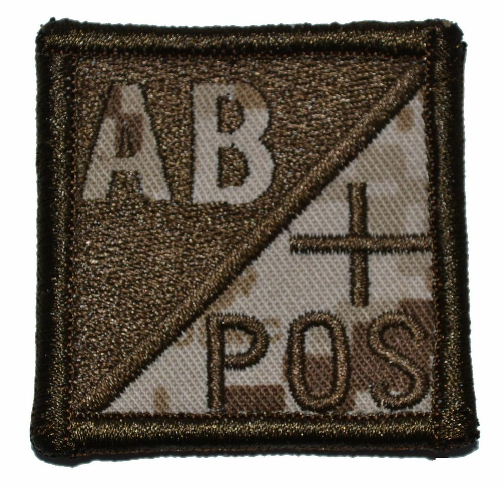 Blood Type 2x2 Military/ Patch Hook Backing Version 1